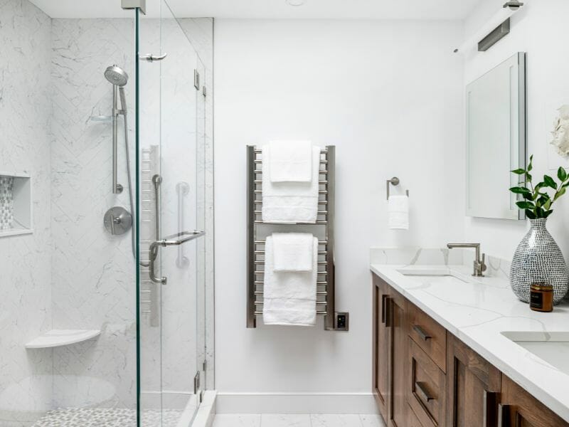 bathroom heated towel bar