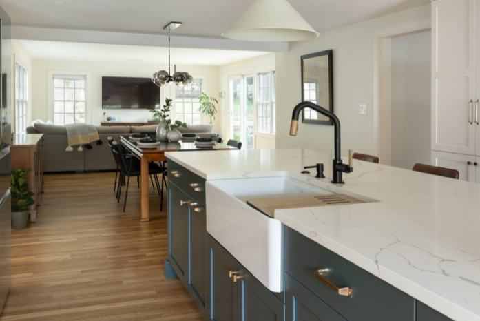 open concept kitchen living room