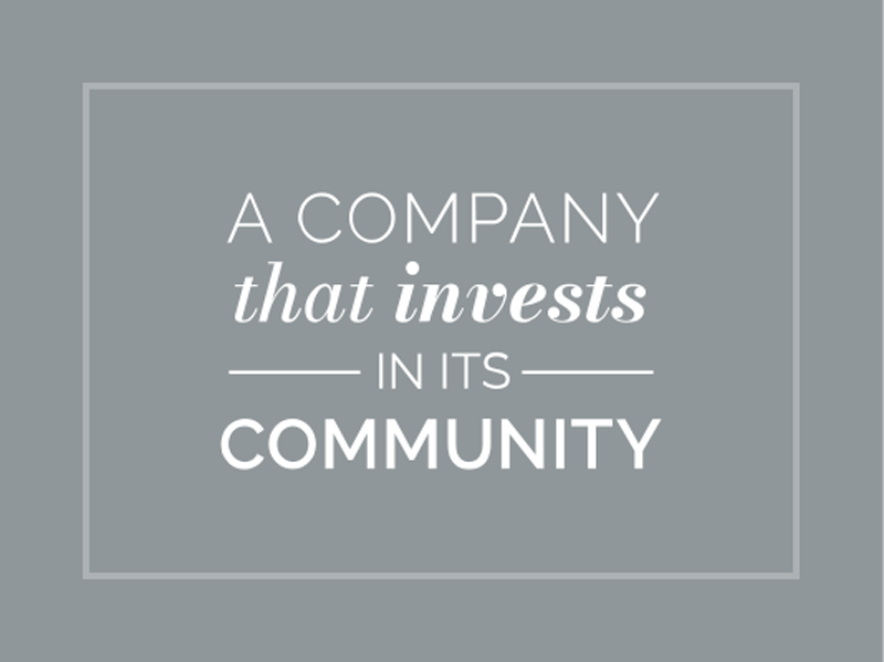 A company that invests in its community